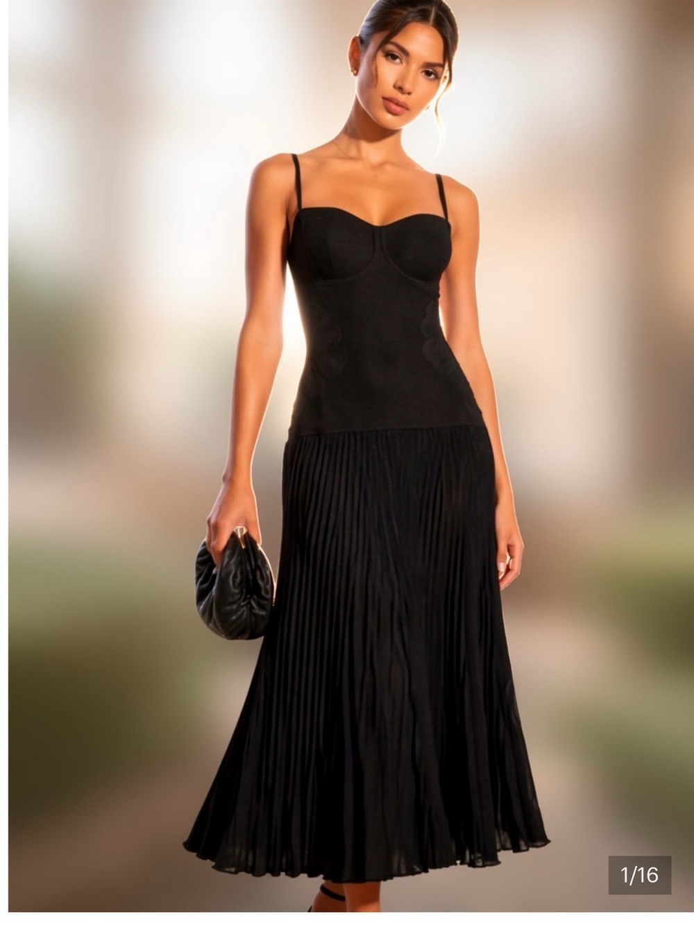 Camila Coelho Embroidered Knit Bodice Dress with Removable Straps size S